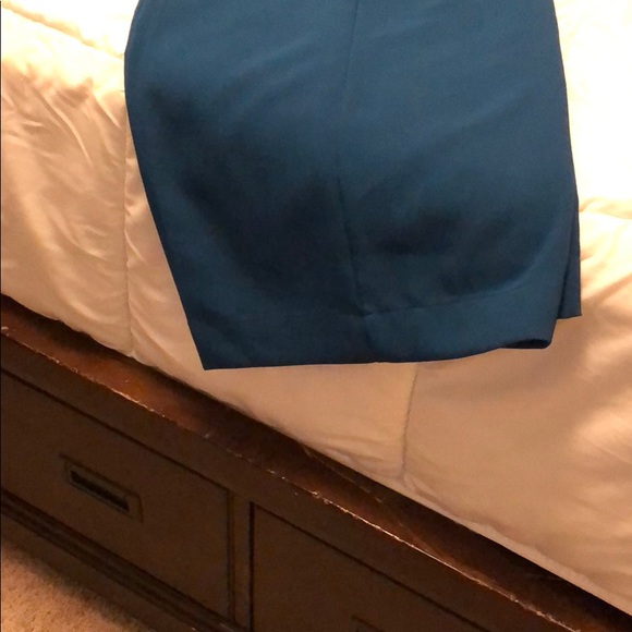 Turquoise Wide Leg Slacks - Picture 2 of 2